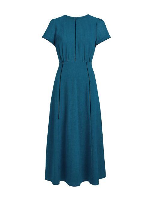 Rosie Techni Voile Maxi Dress - Azure Blue - Image 13
